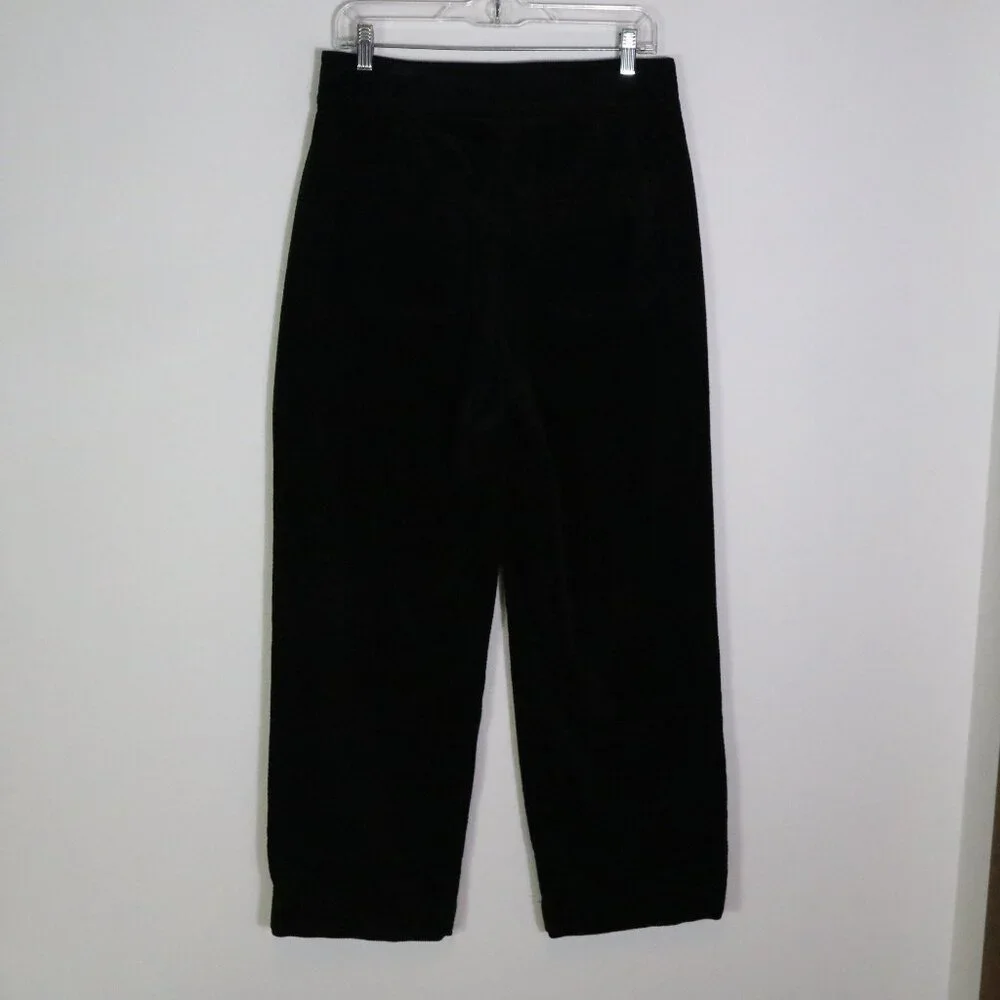J Crew Corduroy High Rise Straight Leg Trouser Pants Women 10 Tall Black Neutral
